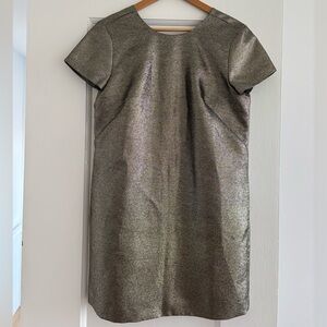 Gold mini dress